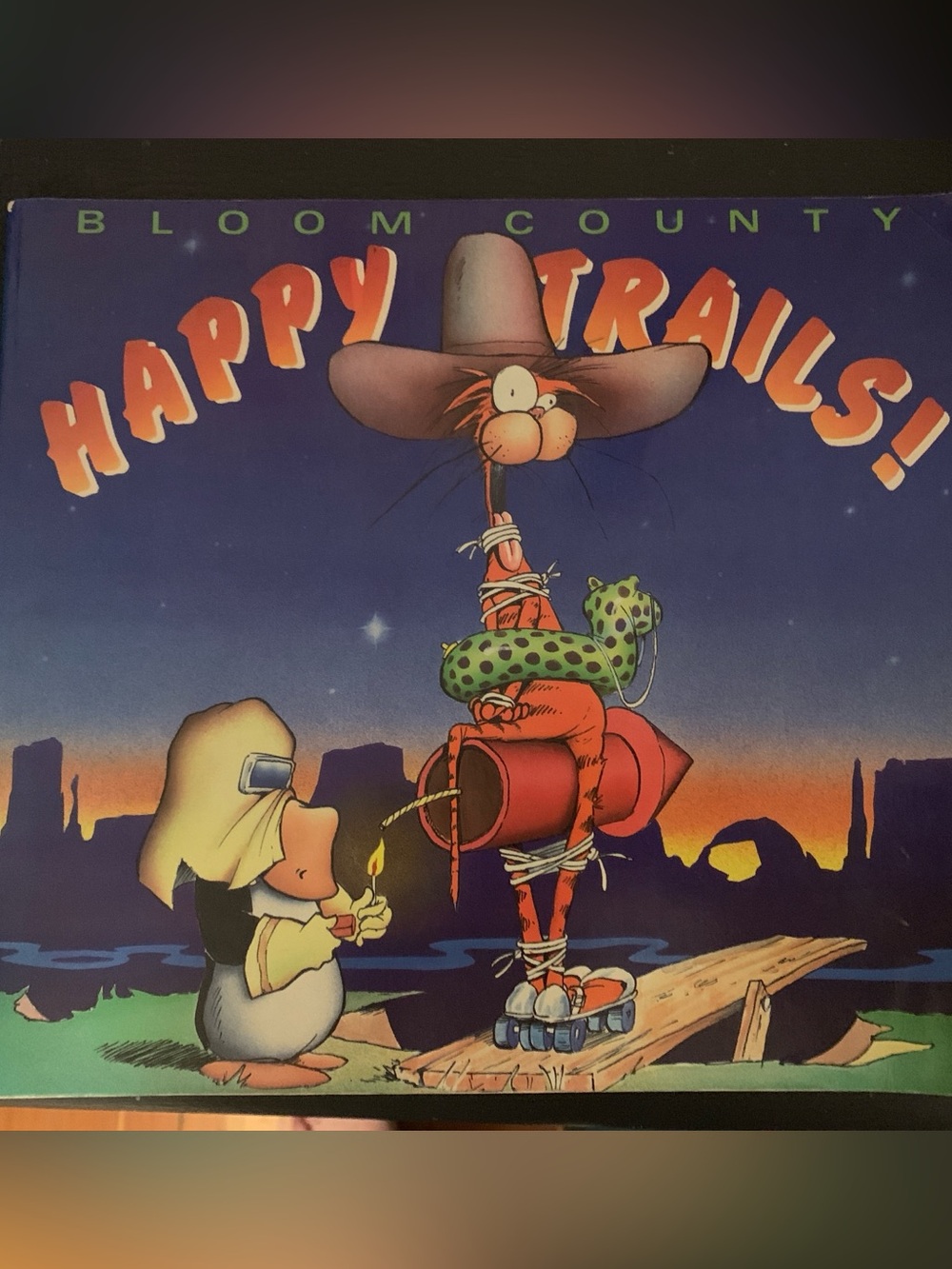Vintage Bloom County “Happy Trails” B&W/Colour Comic Novel
